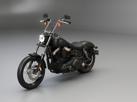 Harley-Davidson Street Bob 3D Модель