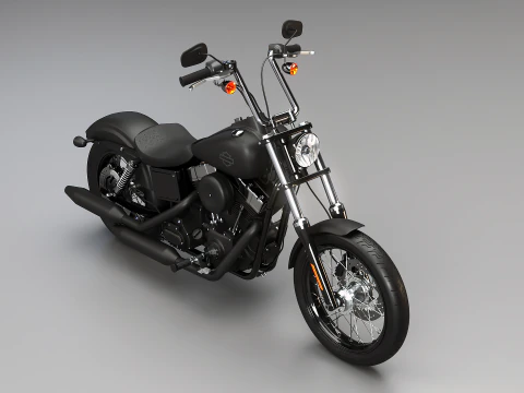 Harley-Davidson Street Bob 3D Model