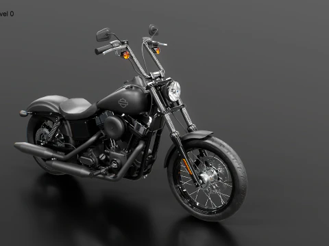 Harley-Davidson Street Bob 3D Model