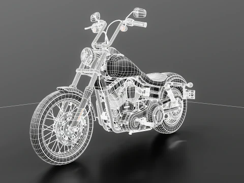 Harley-Davidson Street Bob 3D Model