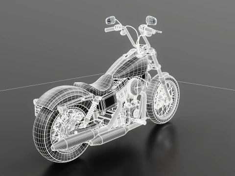 Harley-Davidson Street Bob 3D Model