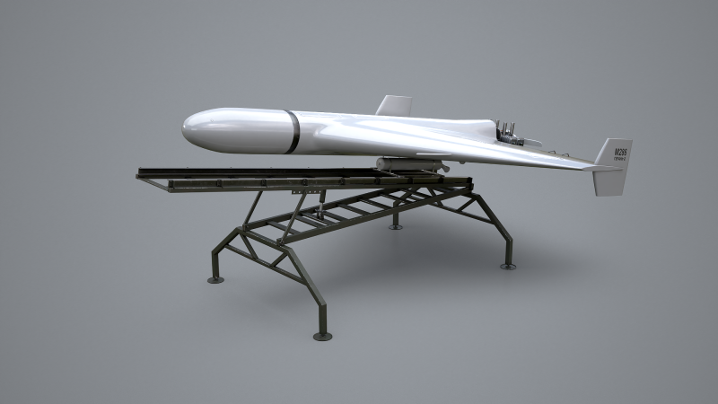 GERAN-2 Drohne mit Startrampe 3D Modell .c4d .max .obj .3ds .fbx .stl .blend 