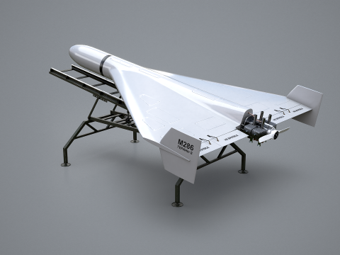 GERAN-2 Drohne mit Startrampe 3D Modell