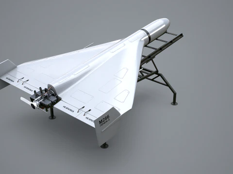 GERAN-2 Drone with Launch Ramp 3D Model