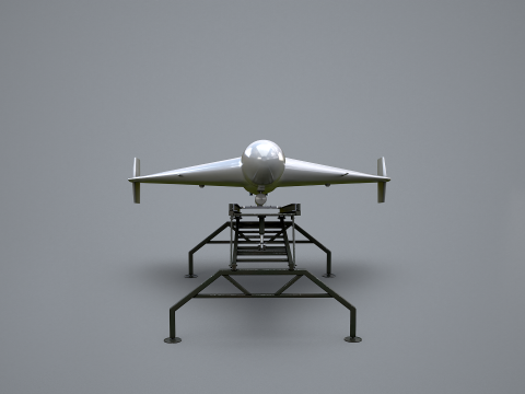GERAN-2 Drohne mit Startrampe 3D Modell