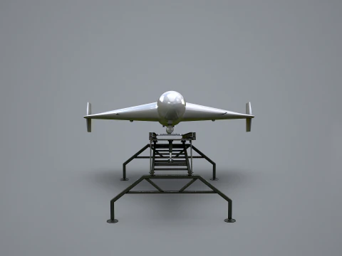 GERAN-2 Drone with Launch Ramp 3D Model
