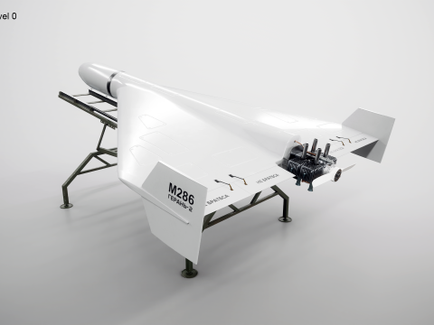 GERAN-2 Drohne mit Startrampe 3D Modell