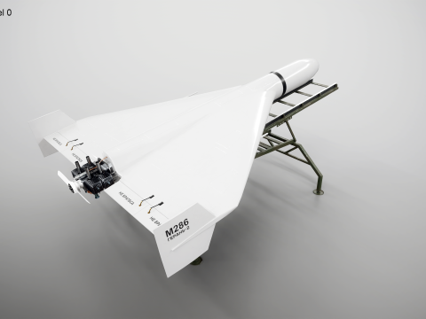 GERAN-2 Drohne mit Startrampe 3D Modell