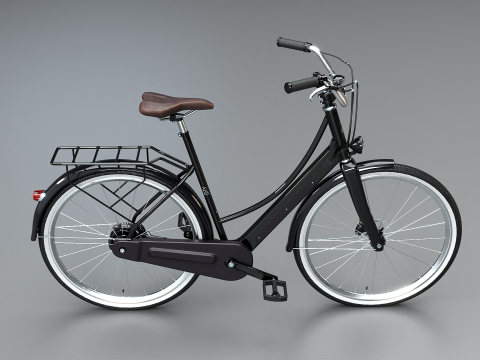 Realistico della bicicletta elettrica della citt&agrave; olandese PBR strutturato Modello 3D