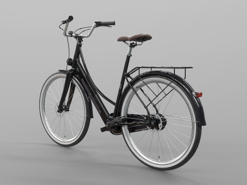 Realistico della bicicletta elettrica della citt&agrave; olandese PBR strutturato Modello 3D