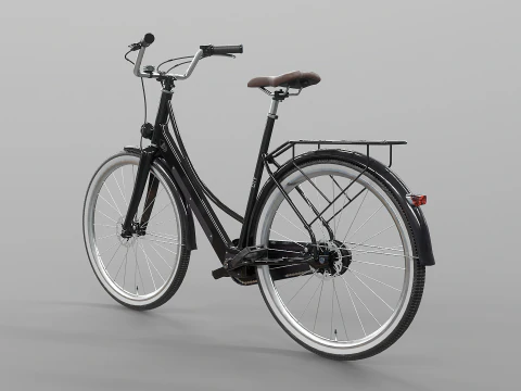 Realistic of Dutch City Electric Bicycle PBR Textured 3D Model