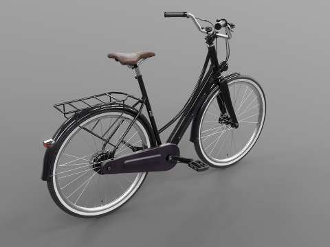 Realistico della bicicletta elettrica della citt&agrave; olandese PBR strutturato Modello 3D