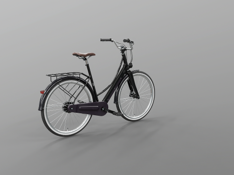 Realistico della bicicletta elettrica della citt&agrave; olandese PBR strutturato Modello 3D