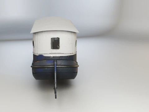 Aged Dutch Barge Houseboat Modern Floating Home 3D Model
