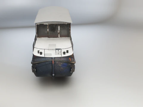 Aged Dutch Barge Houseboat Modern Floating Home 3D Model