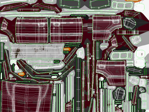 Toyota Land Cruiser J60 invecchiato e roulotte da campeggio classica Modello 3D