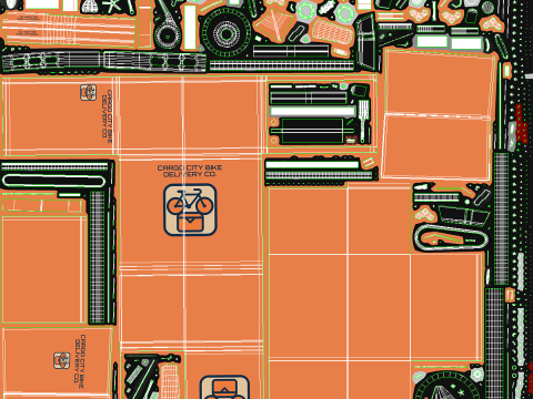 Bicicletta elettrica per consegna triciclo da carico Modello 3D