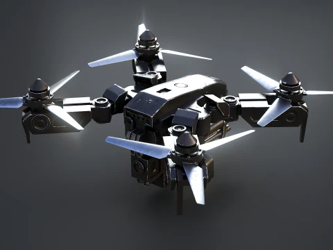 Futuristic Military Attack Drone 3D Model