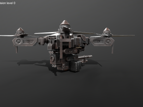 भविष्यवादी सैन्य हमला ड्रोन 3D मॉडल