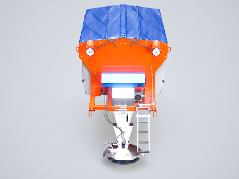 Modelo de espalhador de sal rodovi&aacute;rio 3D - Equipamento de remo&ccedil;&atilde;o de neve de inverno para caminh&otilde;es Modelo 3D