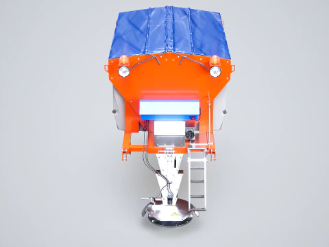 3D Road Salt Spreader Model - Winter Snow Removal Equipment for Trucks 3D Model