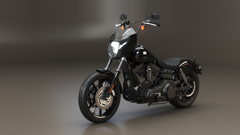 Harley-Davidson Dyna SOA Style 3D Model .c4d .max .obj .3ds .fbx .stl .blend 