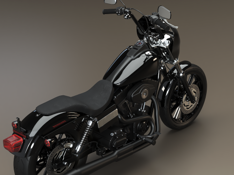 Harley-Davidson Dyna SOA Style 3D Model