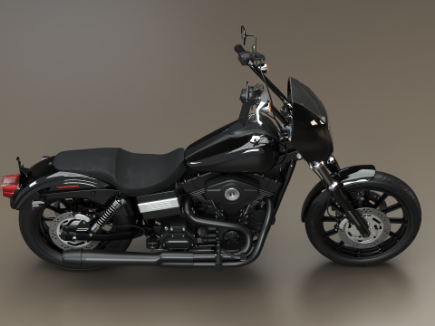 Harley-Davidson Dyna SOA Style 3D Model