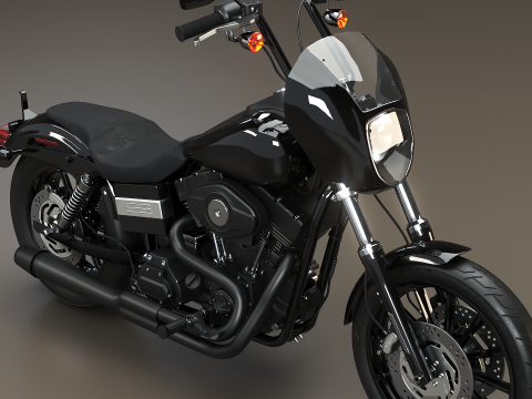 Harley-Davidson Dyna SOA Style 3D Model