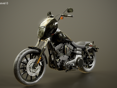 Harley-Davidson Dyna SOA Style 3D Model