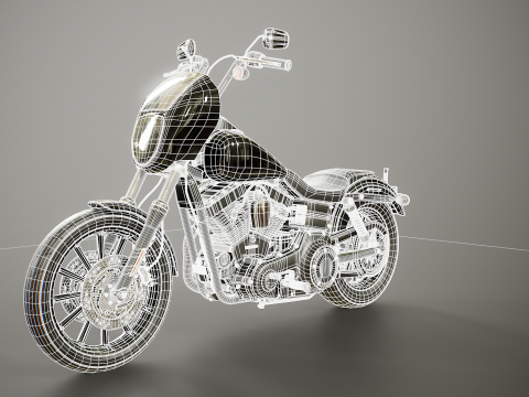 Harley-Davidson Dyna SOA Style 3D Model