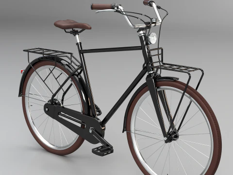 Dutch Men City Bicycle PBR Textured 3D Model