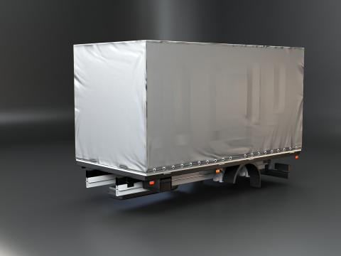 Struktur Van Tautliner Sisi Tirai Tekstur PBR Model 3D