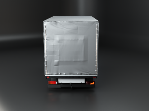 Cortina Lateral Tautliner Van Estrutura Texturas PBR Modelo 3D