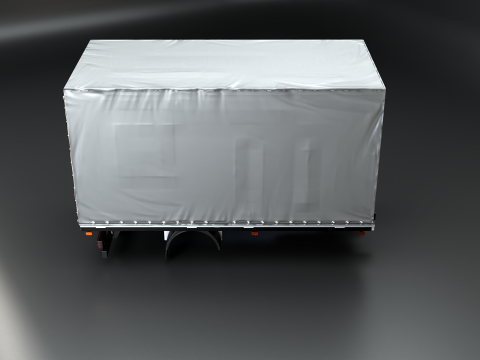 Cortina Lateral Tautliner Van Estrutura Texturas PBR Modelo 3D