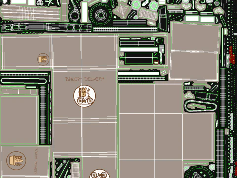 Bicicletta elettrica per consegna triciclo da carico - Consegna di prodotti da forno Modello 3D