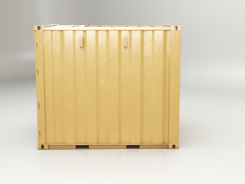 Contenedor de env&iacute;o intermodal de 10 pies de largo Modelo 3D