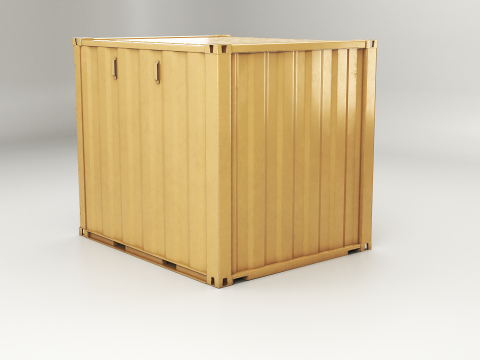 Contenedor de env&iacute;o intermodal de 10 pies de largo Modelo 3D