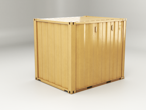 Contenedor de env&iacute;o intermodal de 10 pies de largo Modelo 3D
