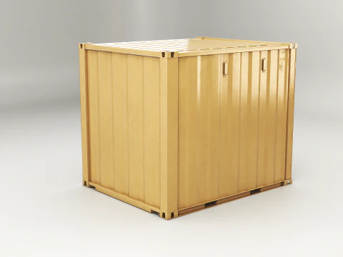 Intermodal Shipping Container 10-foot-long 3D Model