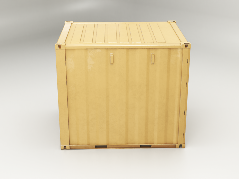 Contenedor de env&iacute;o intermodal de 10 pies de largo Modelo 3D