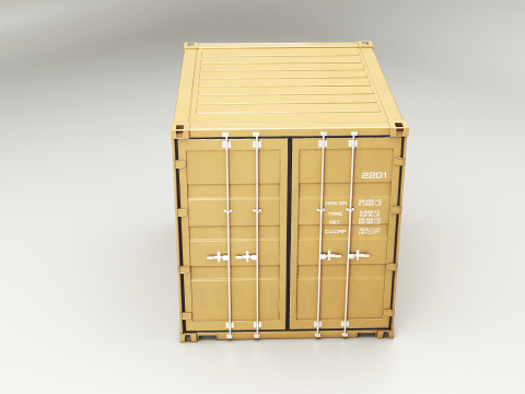 Contenedor de env&iacute;o intermodal de 10 pies de largo Modelo 3D