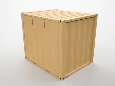 Intermodal Shipping Container 10-foot-long 3D Model