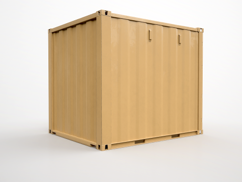 Contenedor de env&iacute;o intermodal de 10 pies de largo Modelo 3D