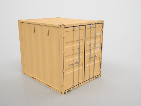 Contenedor de env&iacute;o intermodal de 10 pies de largo Modelo 3D
