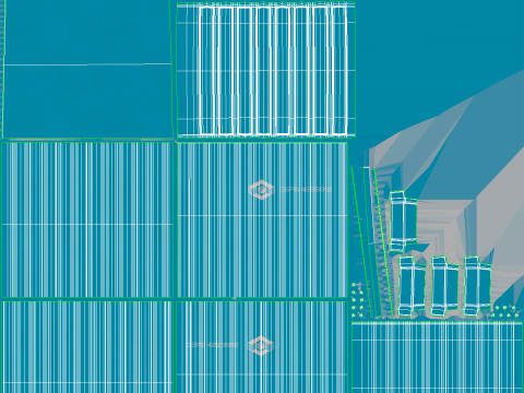 Container di spedizione intermodale lungo 10 piedi Blu Modello 3D