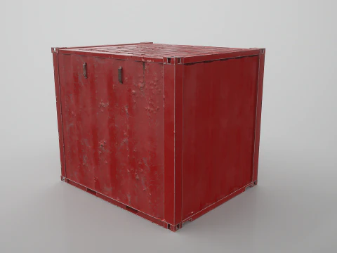 Container di spedizione intermodale lungo 10 piedi invecchiato Modello 3D
