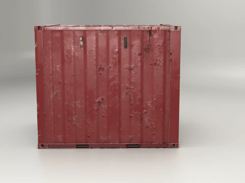 Container di spedizione intermodale lungo 10 piedi invecchiato Modello 3D