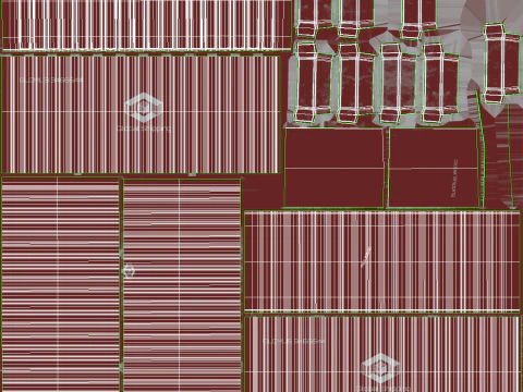 Intermodal Shipping Container 20-foot-long - Red 3D Model