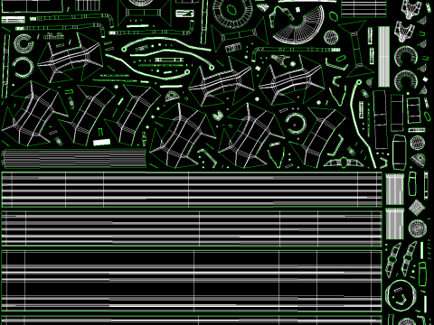 Flatbed Truck with Loader Crane No Textures 3D Model